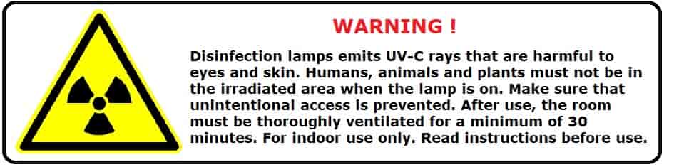 UVC radiation warning